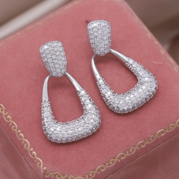 14k gold diamond earrings - Picture 2 of 5